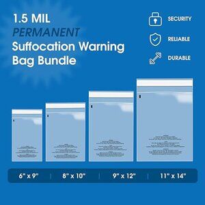 Poly Bag Bundle Variety Pack of 40 (4 sizes)